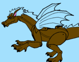 Coloring page Fierce dragon painted bysalvatore