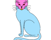 Coloring page Feline painted byAdriano