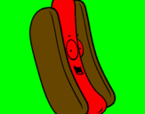 Coloring page Hot dog painted bySARO