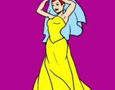 Coloring page Bride III painted bysposella
