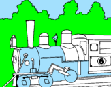 Coloring page Locomotive painted byfede