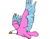 Coloring page Eagle flying painted byana luiza rodrigues