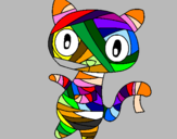 Coloring page Doodle the cat mummy painted byAYLENPONCE