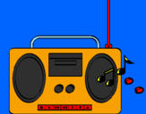 Coloring page Radio cassette 2 painted bylucas