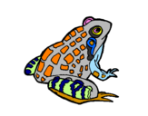 Coloring page Frog painted byAdriano