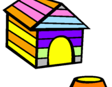 Coloring page Dog house painted byAdriano