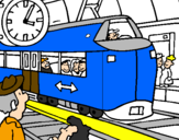Coloring page Railway station painted bynazareno