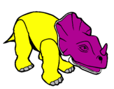Coloring page Triceratops II painted byAres
