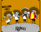 Coloring page Mariachi Owls painted bymarlachhhhhl