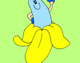 Coloring page Banana painted byfer