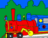 Coloring page Locomotive painted bydevin