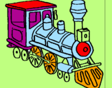Coloring page Train painted byfede