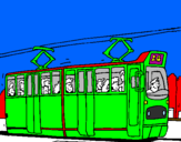 Coloring page Tram with passengers painted bydevin
