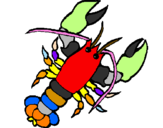 Coloring page Lobster painted byAdriano