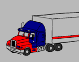 Coloring page Truck trailer painted byL DRAGOA