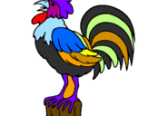 Coloring page Cock singing painted byAdriano