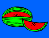Coloring page Melon painted byGIUSEPPE