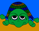 Coloring page Turtle painted byL DRAGOA