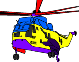 Coloring page Helicopter to the rescue painted bylucas