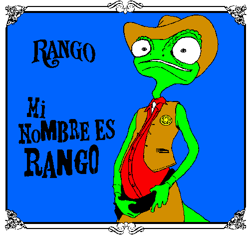 Colored page Rango painted by lucas
