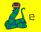 Coloring page Snake painted bykelan