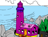 Coloring page Lighthouse painted byhabiba