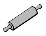 Coloring page Rolling pin painted by1