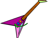 Coloring page Electric guitar II painted byt