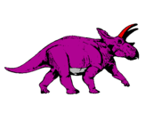 Coloring page Triceratops painted byrex