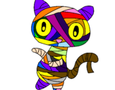 Coloring page Doodle the cat mummy painted bytgna8lf0987z