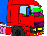 Coloring page Truck painted bySara_camion