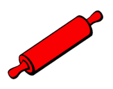 Coloring page Rolling pin painted by1