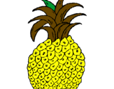 Coloring page pineapple painted byalejandro