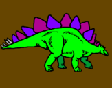 Coloring page Stegosaurus painted byrex