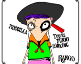 Coloring page Priscilla painted byAVA B.