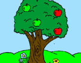 Coloring page Apple tree painted bysilvermist