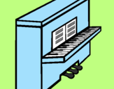 Coloring page Piano painted bykhia