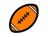 Coloring page American football ball II painted byfutbol americano