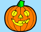 Coloring page Pumpkin IV painted byeli