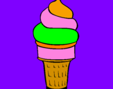 Coloring page Soft ice-cream painted byariana goodie