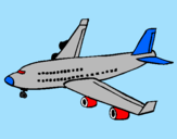 Coloring page Passenger plane painted byrex