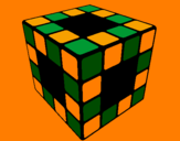 Coloring page Rubik's Cube painted byDRAGEN