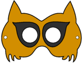 Coloring page Raccoon mask painted bydmb