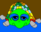 Coloring page Turtle painted byyoshi