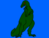 Coloring page Tyrannosaurus rex painted bydiego