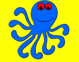 Coloring page Octopus 2 painted byeli