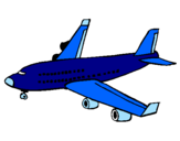 Coloring page Passenger plane painted byBRANDON LEYTTE