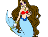 Coloring page Little mermaid painted bydracula