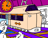 Coloring page Railway station painted bySDFGHJKLòà§
