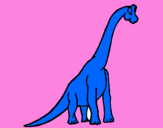 Coloring page Brachiosaurus painted byalexa y diego